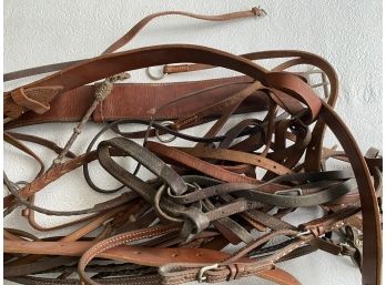 Assortment Of Vintage Horse Bridles