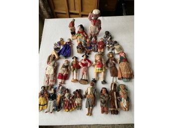 Collection Of Vintage Handmade Dolls From Around The World