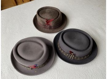 Collection Of Vintage Boys Fedoras