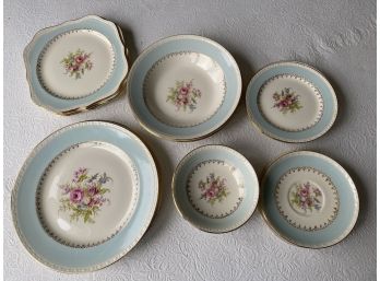 Collection Of Vintage Homer Laughlin Blue Eggshell Georgian Dinnerware