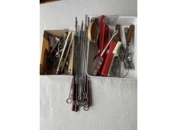 Assortment Of Kitchen And Cooking Utensils