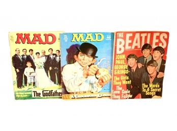 Pair Of Mad Magazines No. 155 (1972) And No. 159(1972) & The Personality Annual Magazine 1963 Beetles Edition