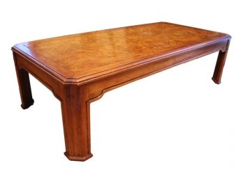 Long Burl-wood Coffee Table