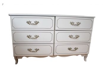 Vintage French Provincial Style Six Drawer Dresser