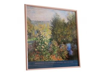 RARE Framed MOMA Claude Monet's 'Corner Of The Garden At Montgeron' Exhibition Poster