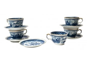 Japanese Porcelain Tea Set Service For 5