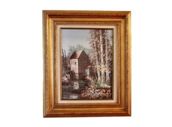 Signed Tony D. (?) Framed Oil On Canvas Of A Fall Barn Scene