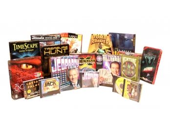 Collection Of New And Used P.C Computer Games Including Jeopardy, Tomb Raider And More!