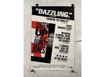 Listen Up The Lives Of Quincy Jones Vintage Rolled One Sheet Movie Theater Poster