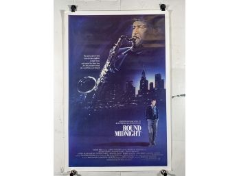 Round Midnight Vintage Rolled One Sheet Movie Theater Poster