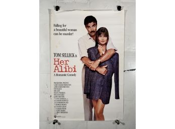 Her Alibi Vintage Rolled One Sheet Movie Theater Poster