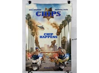 Chips Vintage Rolled One Sheet Movie Theater Poster