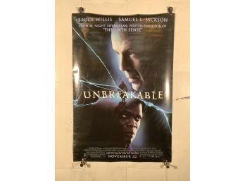 Unbreakable Vintage Rolled One Sheet Movie Double Sided Theater Poster