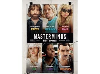 Masterminds Vintage Rolled One Sheet Movie Theater Poster