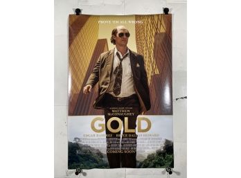 Gold - Mcconaughey Vintage Rolled One Sheet Movie Theater Poster