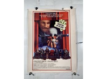 Vincent Price Theater Of Blood Vintage Rolled One Sheet Movie Theater Poster