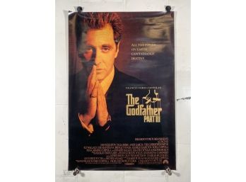 Vintage Godfather III Rolled One Sheet Movie Theater Poster