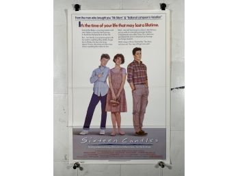 Sixteen Candles Vintage Rolled One Sheet Movie Theater Poster