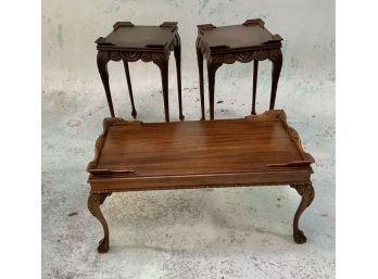 3 Pc Antique Tables