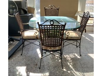 Glass Top Table & 4 Chairs