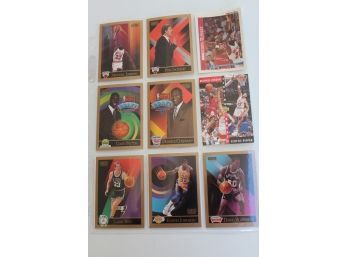 1990 Skybox Group With Michael Jordan & Phil Jackson & Larry Bird, Magic Johnson & David Robinson