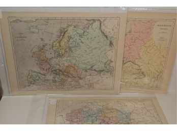 1855 Maps From Geographie Universelle Of Europe - Belgium & Germany & Europe By Gustave Barba