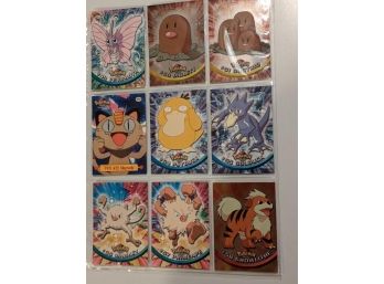 1999 Topps  Group 5 Pokemon Cards Not-Graded But Excellent Condition