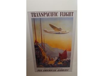 'Transpacific Flight - Pan American Airways'  Poster Reproduction Classic Look