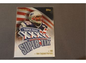 Troy Brown Superbowl XXXVI Card With Ticket Stub