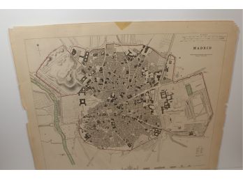 1831 City Map Of Madrid (no Backing)