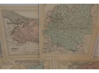 1855 Maps From Atlas Populaire  Of Russia  -Siberie, Russia Occidental, Russie D'Europe, Ethnographique -Barba