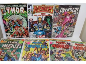 Marvel 7 Comic Group - War Of The Worlds - The Avengers - Thor