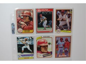 Nice 7 Card Pete Rose Group