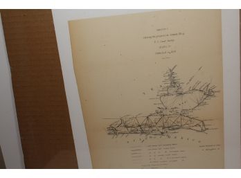 1850 Galveston Bay 'Showing The Progress In Section No. 9'