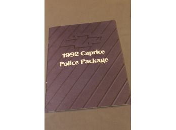 1992 ORIGINAL CHEVROLET CAPRICE POLICE CAR BROCHURE