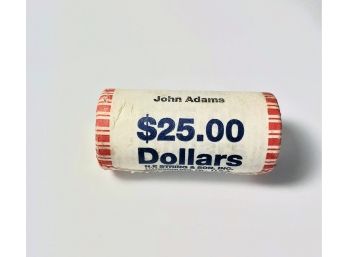 $25 Dollar Roll Of Uncirculated Presidential $1 Coins (25) John Adams