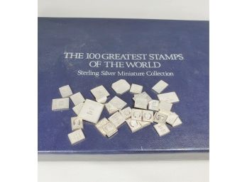 Greatest Stamps Of The World Silver Ingot Collection In Box And Info