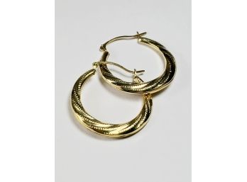 Gold Over Sterling Hoop Earrings