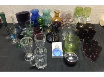 Lot Of Vintage Glassware, Ice Cream Parlor Sunday & Float Glasses