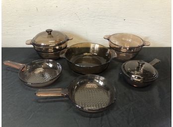 Anchor Hocking Brown Glass Cookware