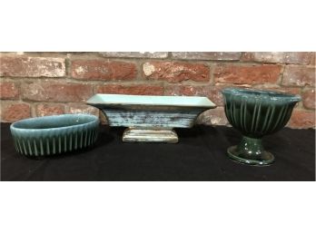 3 Piece Lot Of Hull Pottery