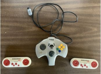 Lot Of 3 Gaming Controllers, Power Pad 63, Moderno Kids