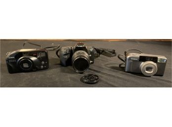 3 Piece Camera Lot, Minolta Maxxum 430 Si, Canon Sure Shot Z115, Canon Sure Shot Zoom-S