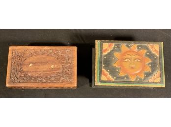 2 Wood Trinket/Jewelry Boxes