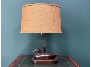 A Vintage Wood Duck Themed Lamp
