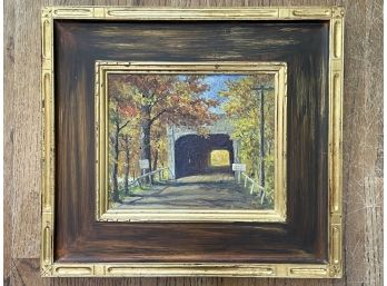 A Vintage Framed Oil On Board, Initialed 'AES '40'