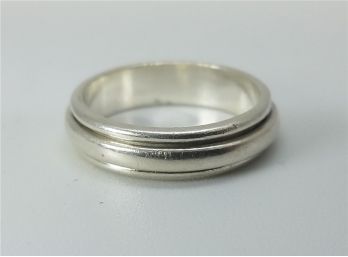 Heavy Vintage Size 9 Sterling Silver Wedding Band Ring