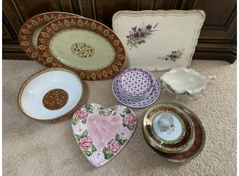 Collection Of Platters, Plates And More