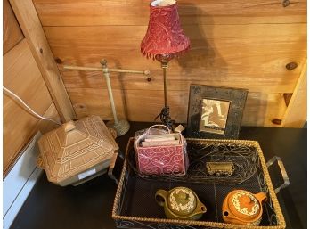 Red Beaded Lamp, Frame, Square Baker And More