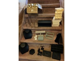 Large Assortment Of Jewelry Display Pieces And Boxes